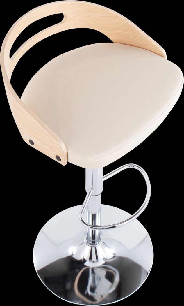 Verhaven II Cream Adjustable Barstool, Set of 3 - Thumbnail - Image 11