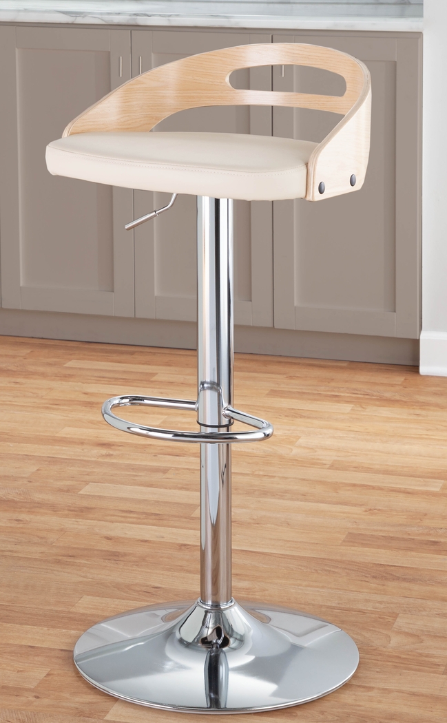 Verhaven II Cream Adjustable Barstool, Set of 3 - Thumbnail - Image 3
