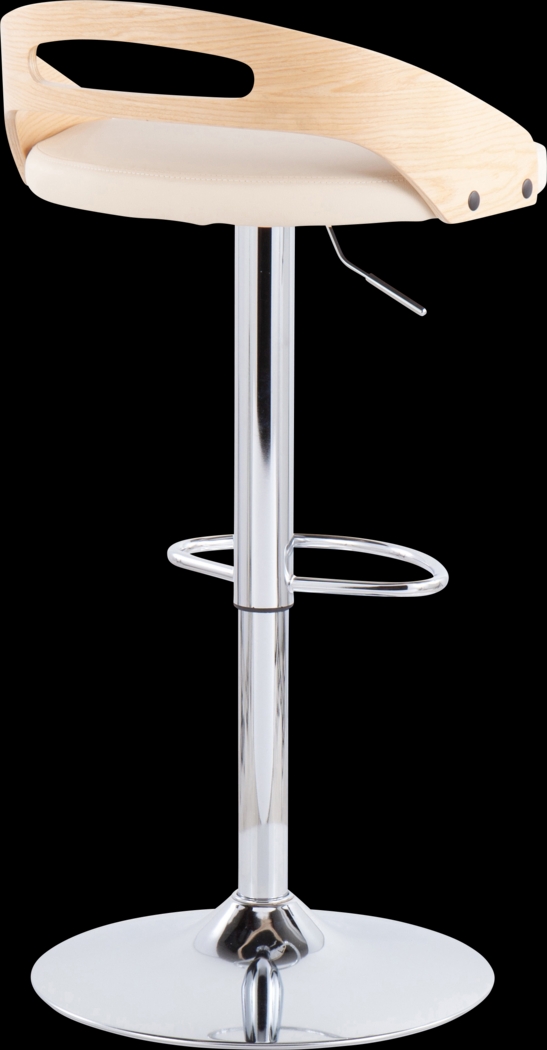 Verhaven II Cream Adjustable Barstool, Set of 3 - Thumbnail - Image 8