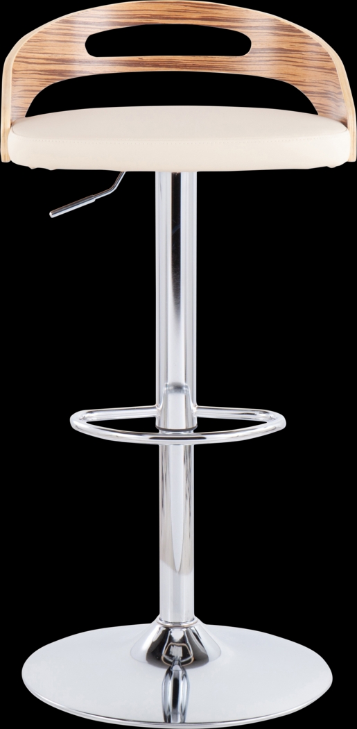 Verhaven III Cream Adjustable Barstool, Set of 2 - Thumbnail - Image 6