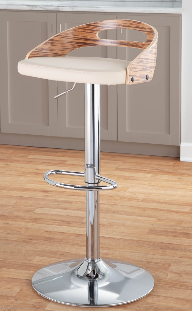 Verhaven III Cream Adjustable Barstool, Set of 3 - Thumbnail - Image 3