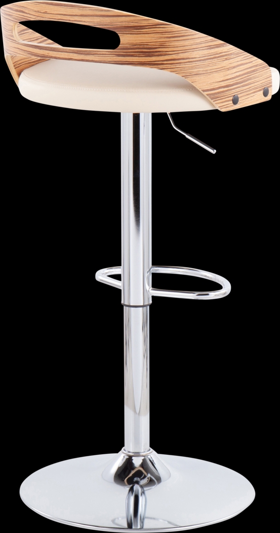 Verhaven III Cream Adjustable Barstool, Set of 3 - Thumbnail - Image 7