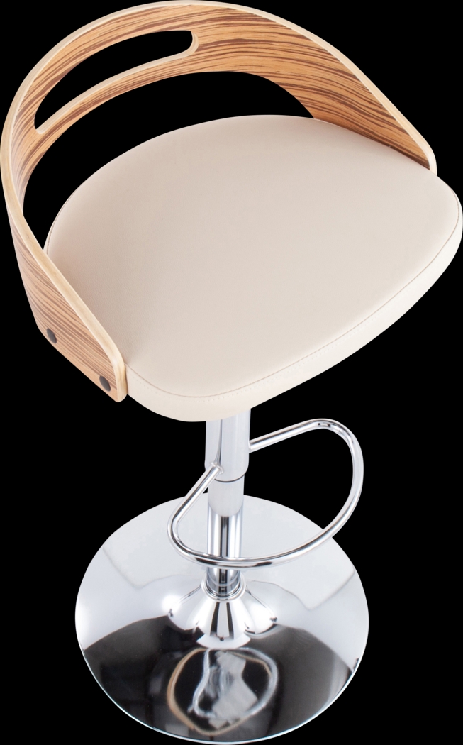Verhaven III Cream Adjustable Barstool, Set of 3 - Thumbnail - Image 10