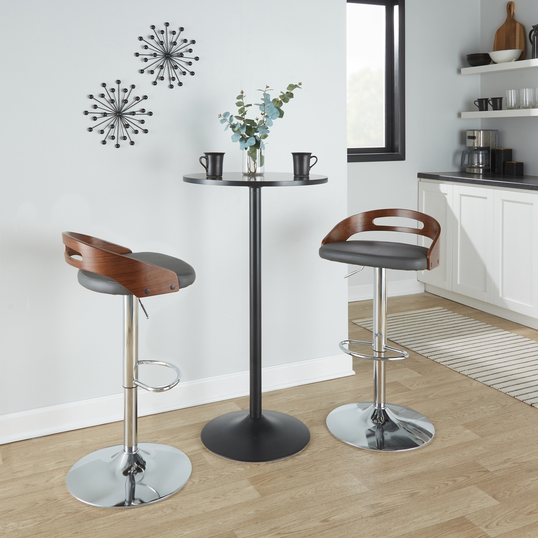 Verhaven V Gray Adjustable Barstool, Set of 3 - Thumbnail - Image 5