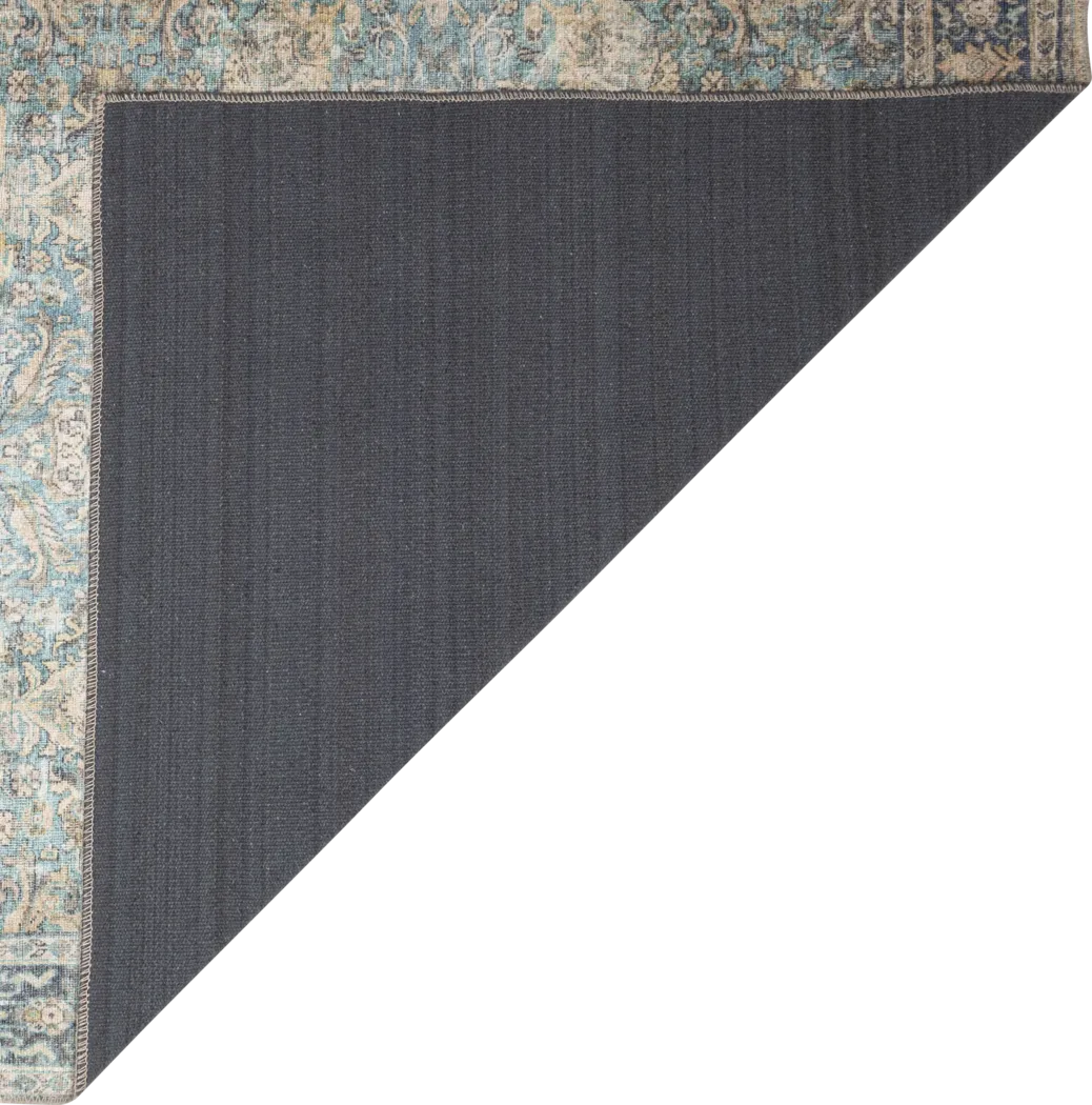 Veris Aqua 7'6 x 9'6 Machine Washable Rug - Thumbnail - Image 5