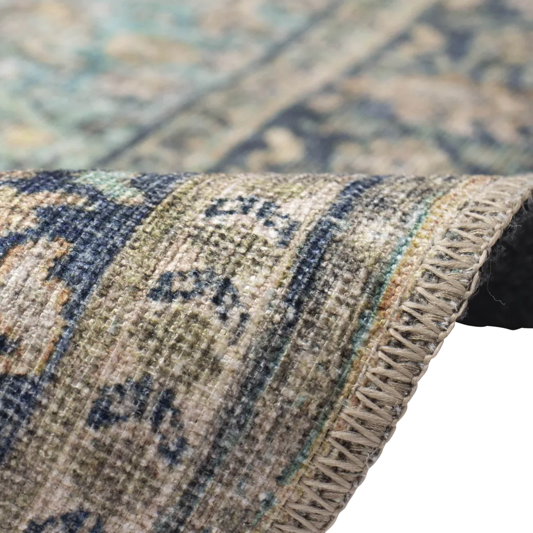 Veris Aqua 7'6 x 9'6 Machine Washable Rug - Thumbnail - Image 8