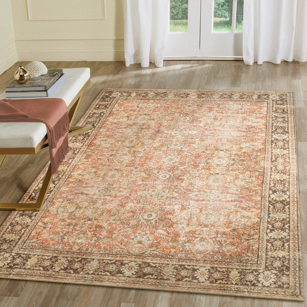 Veris Blush 6'3 x 9'6 Machine Washable Rug - Thumbnail - Image 2