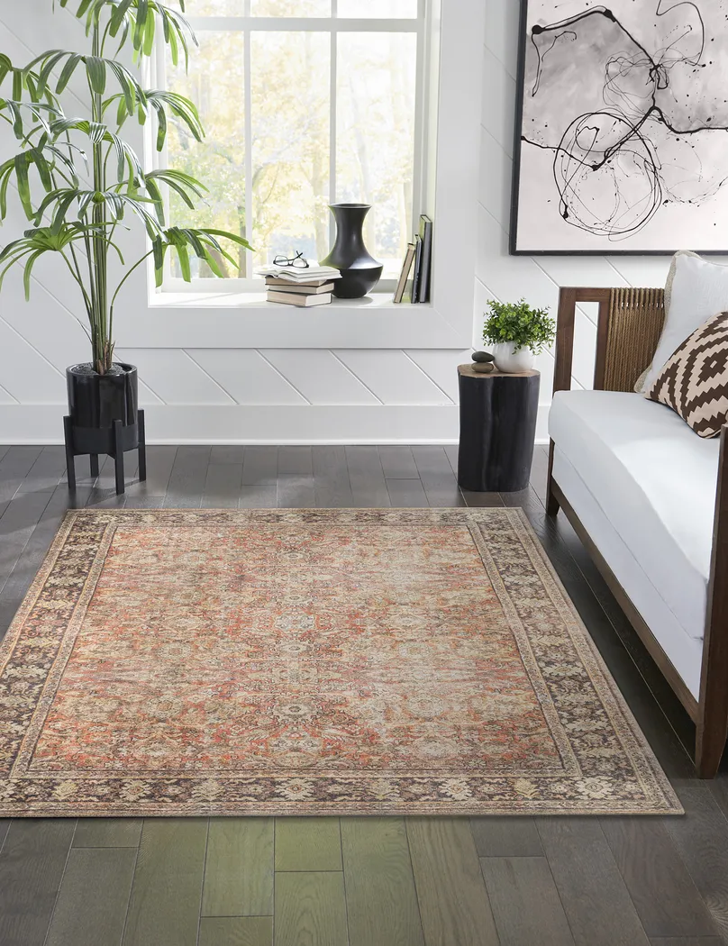 Veris Blush 6'3 x 9'6 Machine Washable Rug - Thumbnail - Image 3