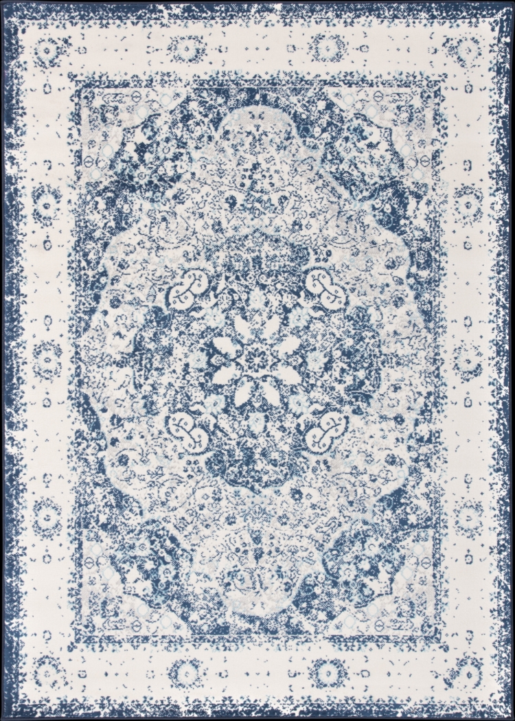 Verlee Blue 3' x 5' Rug - Thumbnail - Image 1