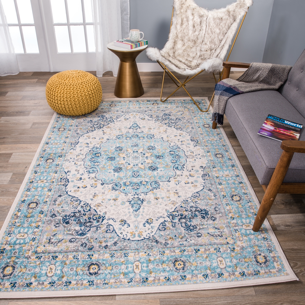 Verlee Cream 5' x 7' Rug - Thumbnail - Image 4