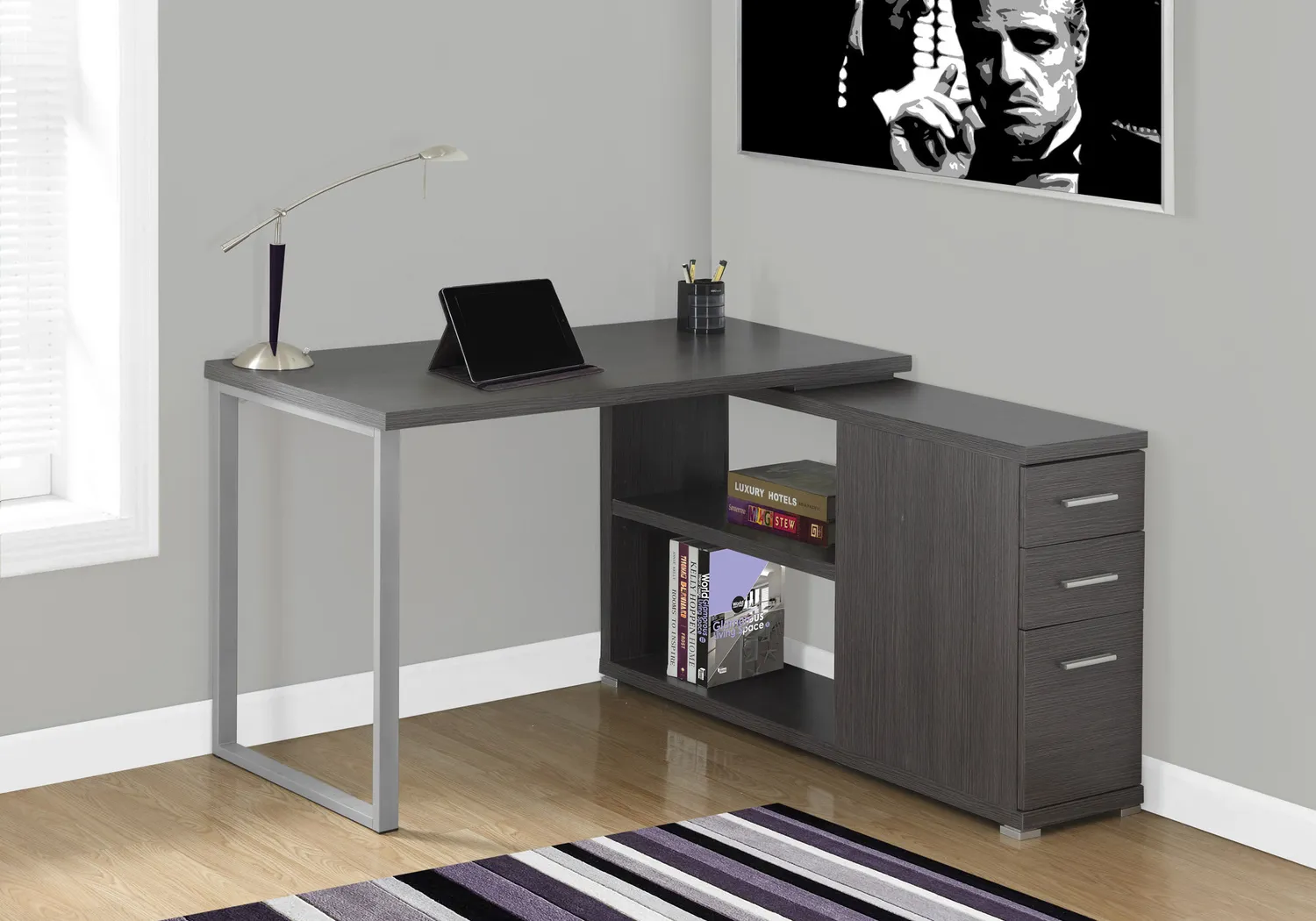 Vermilion Gray Desk - Thumbnail - Image 2