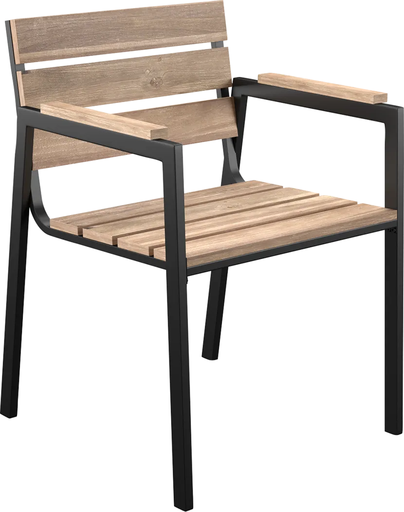 Vermissa Natural Outdoor Arm Chair, Set of 2 - Thumbnail - Image 2