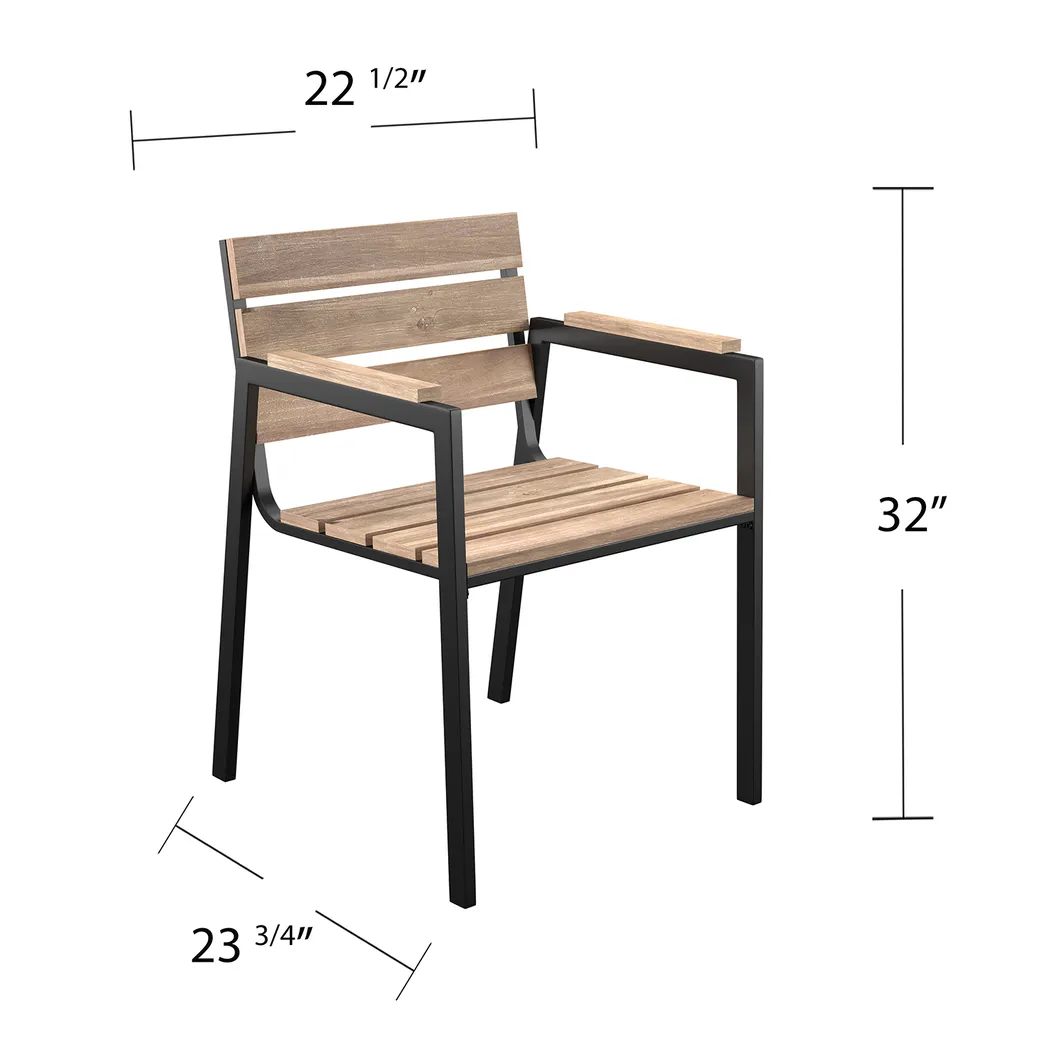 Vermissa Natural Outdoor Arm Chair, Set of 2 - Image 9