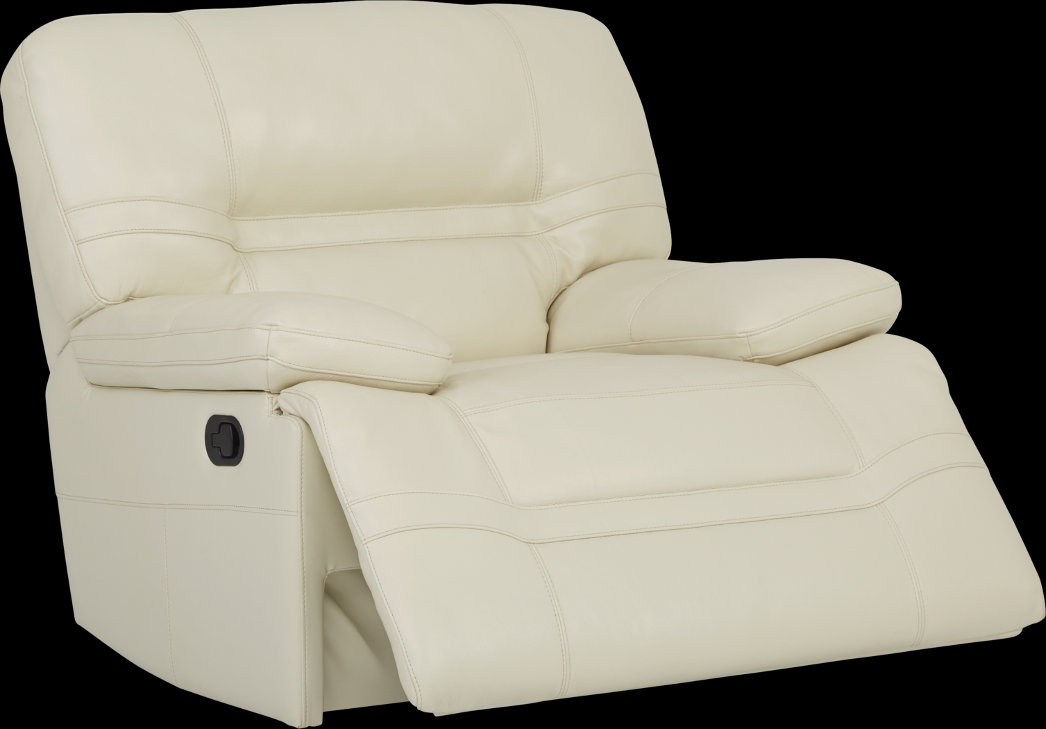 Vernazza Beige Leather Glider Recliner - Thumbnail - Image 2