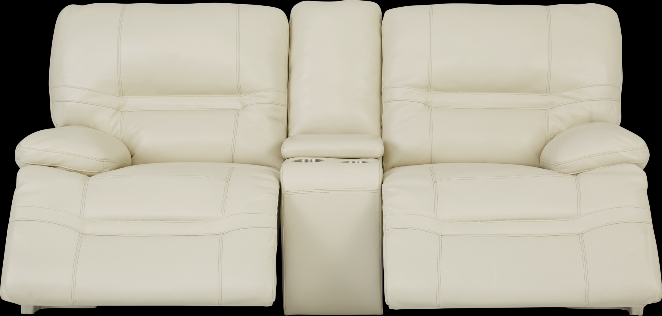 Vernazza Lane Beige Leather 7 Pc Reclining Living Room - Thumbnail - Image 3