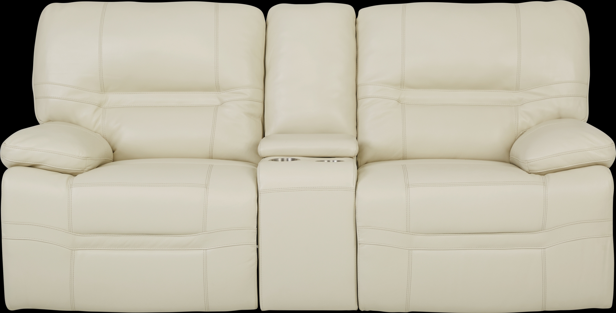 Vernazza Lane Beige Leather 7 Pc Reclining Living Room - Thumbnail - Image 2