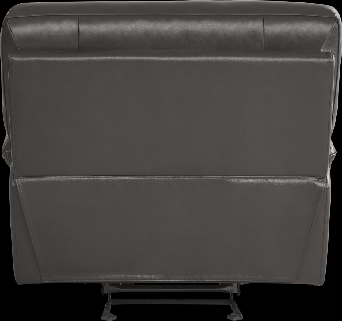 Vernazza Lane Chocolate Leather Glider Recliner - Thumbnail - Image 4