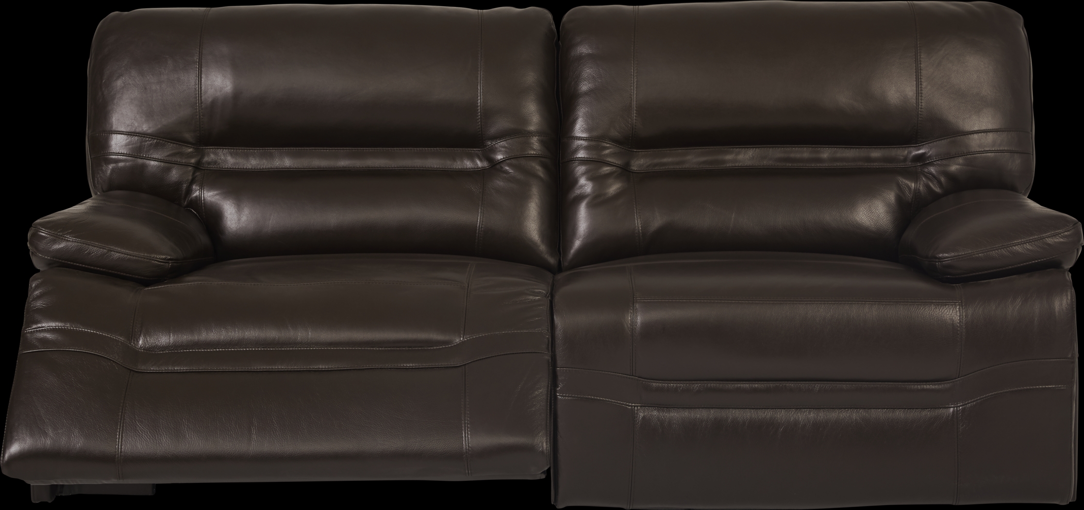 Vernazza Lane Chocolate Leather Reclining Sofa - Thumbnail - Image 4