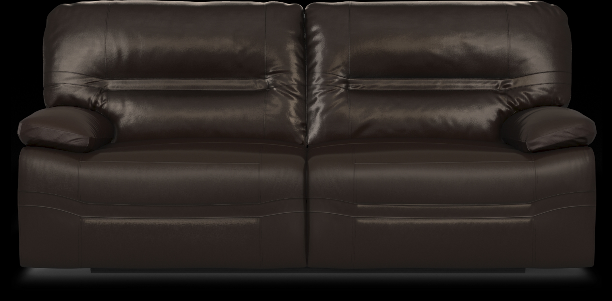 Vernazza Lane Chocolate Leather Reclining Sofa - Thumbnail - Image 1