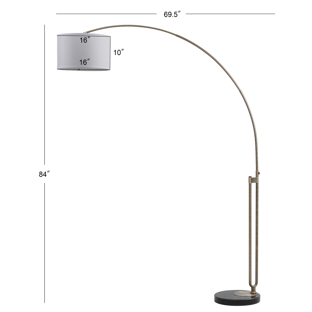 Verne Hollow Brass Floor Lamp - Thumbnail - Image 2