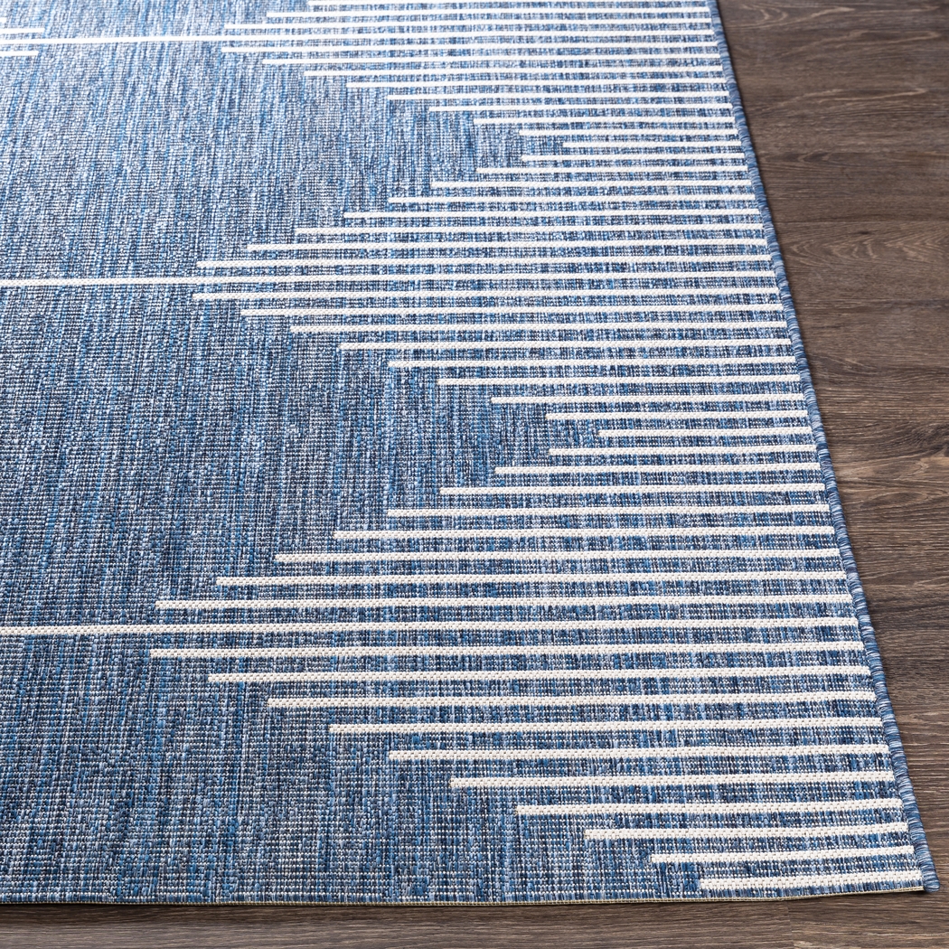 Verniere Blue 7'10 x 10'2 Indoor/Outdoor Rug - Thumbnail - Image 5