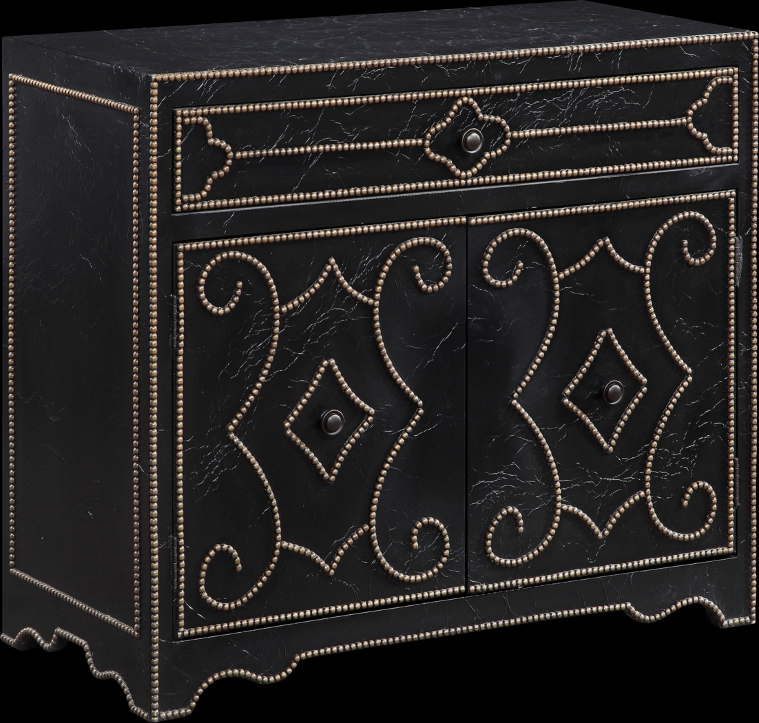 Vernwood Black Accent Cabinet - Thumbnail - Image 1