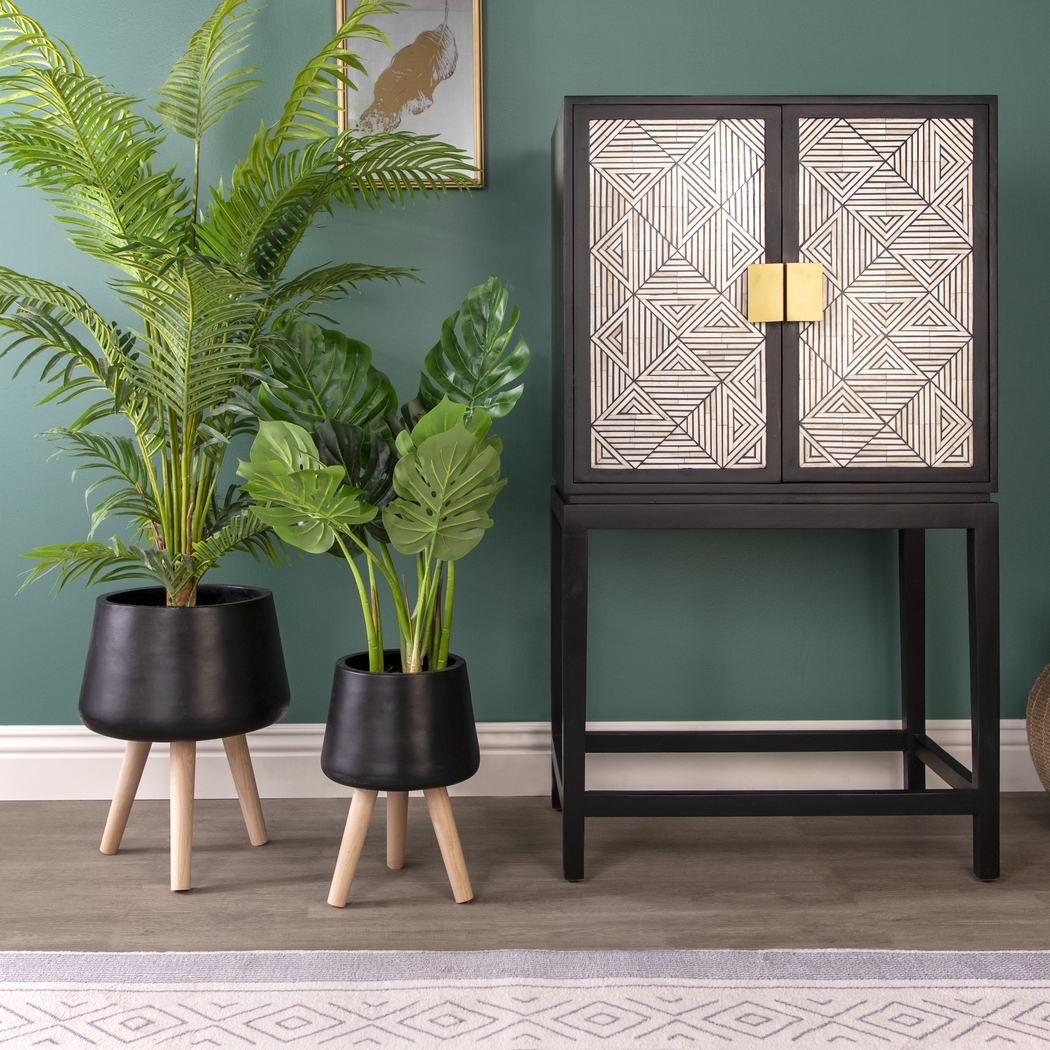 Verrdure Black Planter, Set of 2 - Thumbnail - Image 2