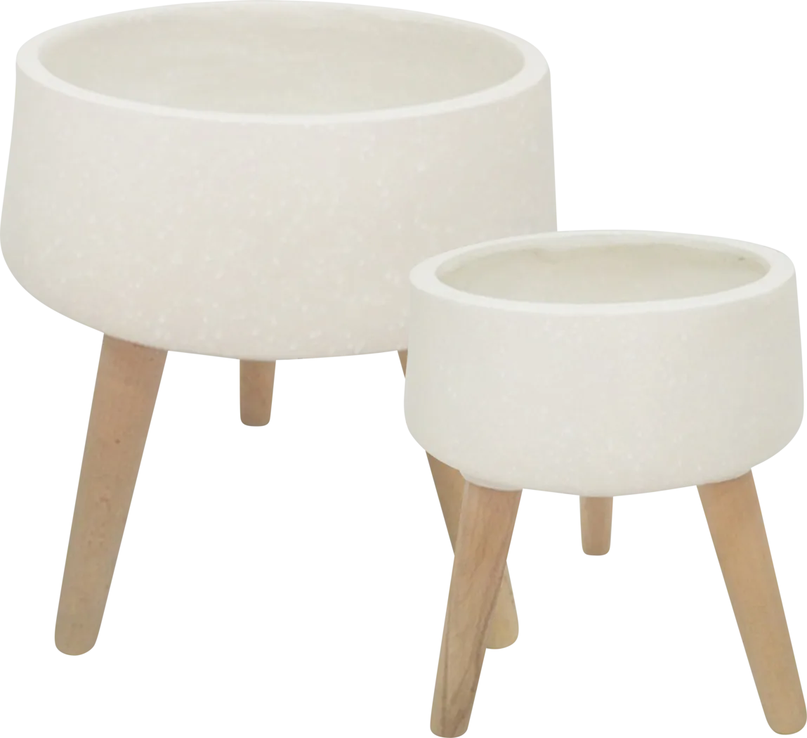 Verrdure White Planter, Set of 2 - Thumbnail - Image 1