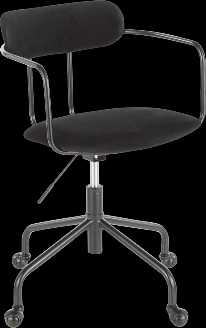 Vessier Black Desk Chair - Thumbnail - Image 1