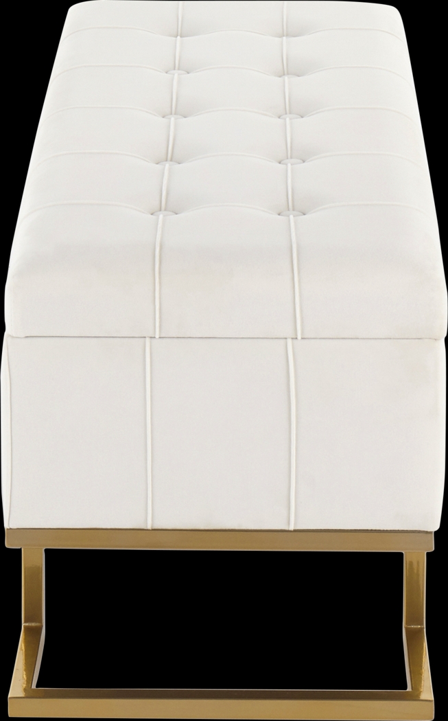 Vetauia White Accent Bench - Thumbnail - Image 3