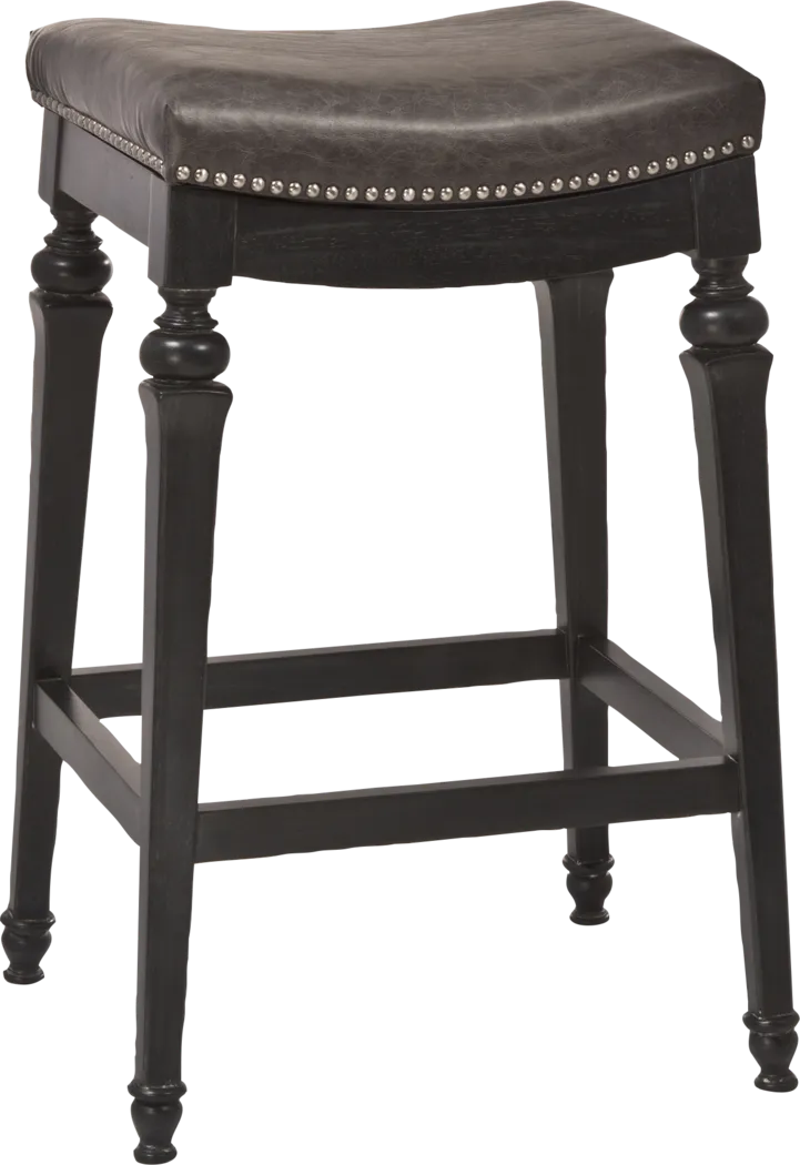 Vettina Black Barstool - Thumbnail - Image 1