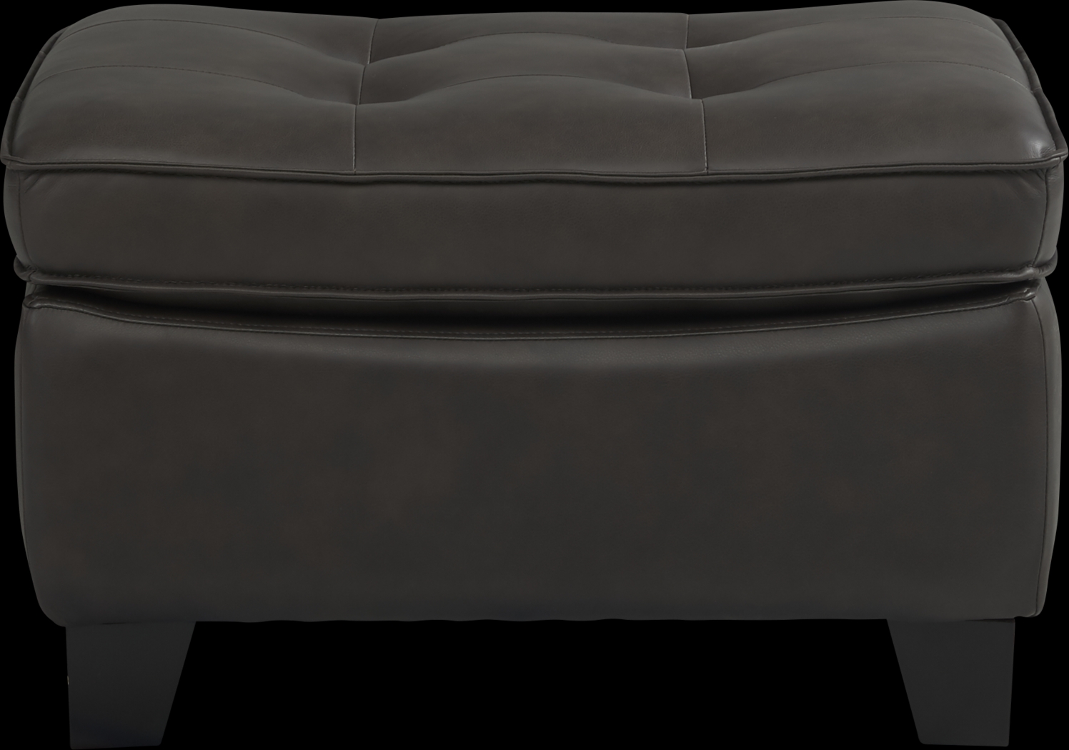 Via Rosano Coffee Leather Ottoman - Thumbnail - Image 2