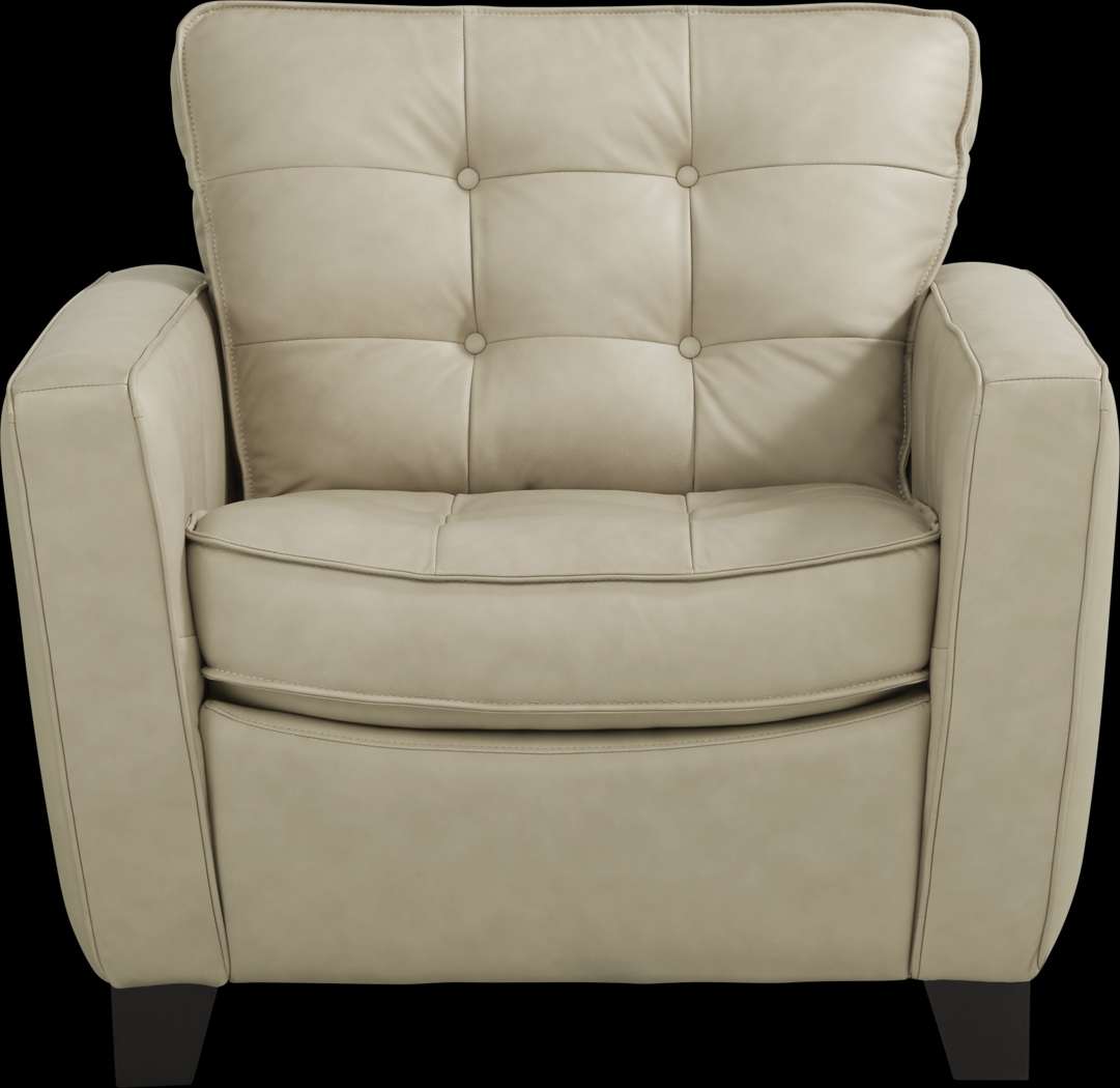 Via Rosano Latte Leather Chair - Thumbnail - Image 2