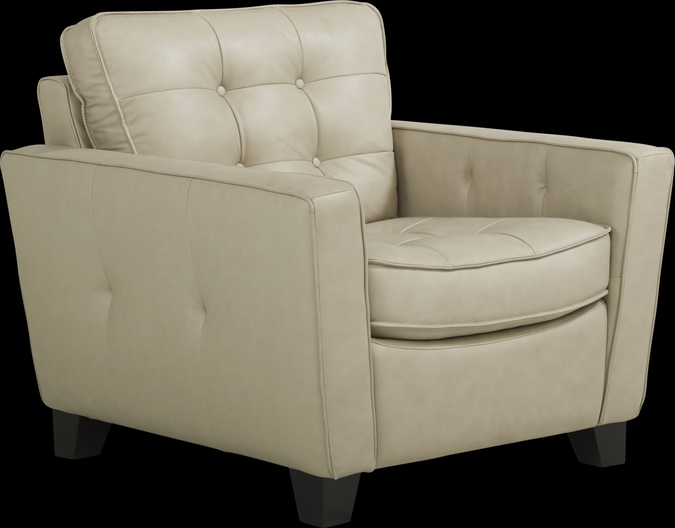 Via Rosano Latte Leather Chair - Thumbnail - Image 1