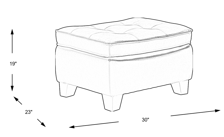 Dimension Image. Please refer to the Dimension Tab on this page for dimension details.