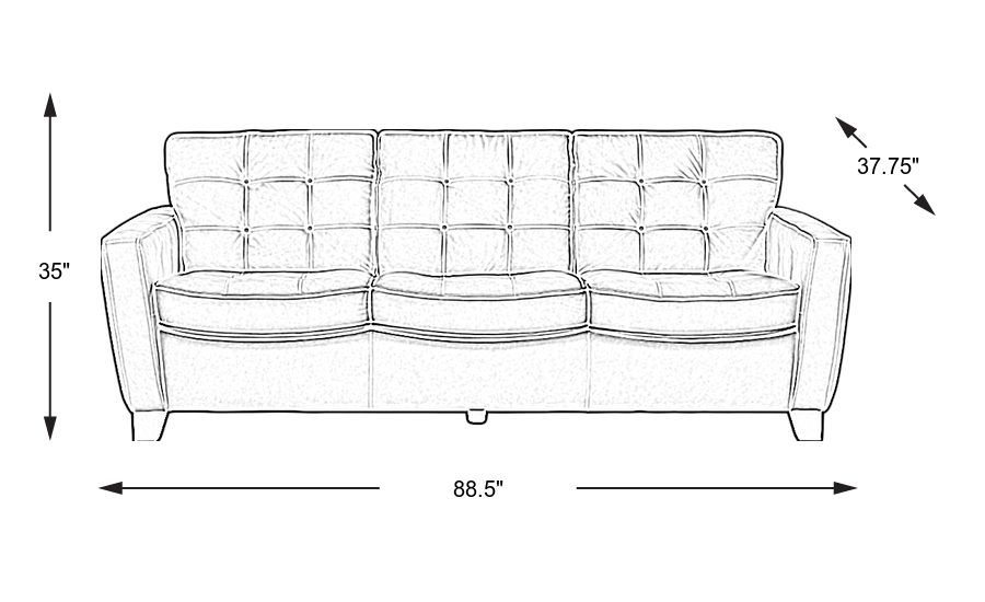 Dimension Image. Please refer to the Dimension Tab on this page for dimension details.
