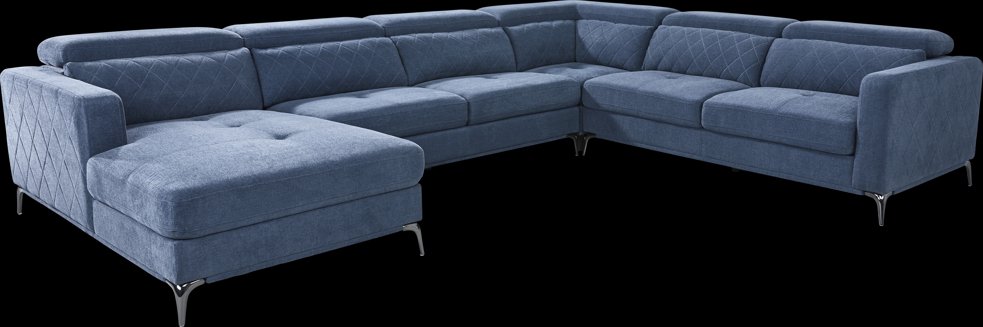 Via Sorrento Blue 4 Pc Sectional - Thumbnail - Image 1