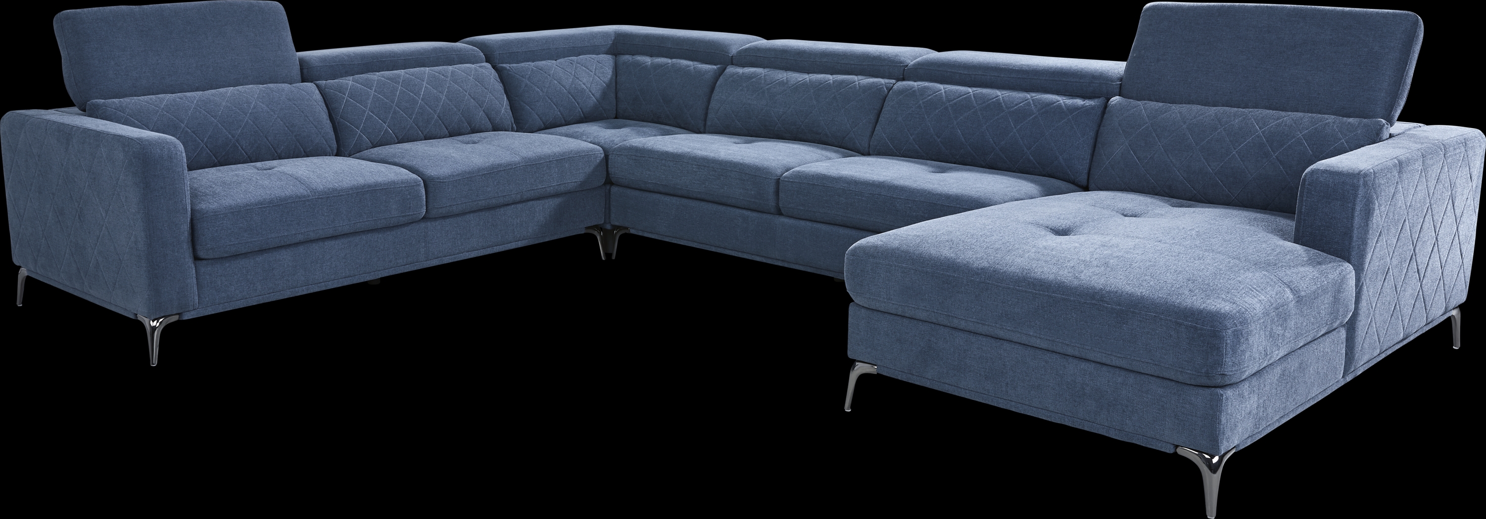 Via Sorrento Blue 4 Pc Sectional - Thumbnail - Image 3