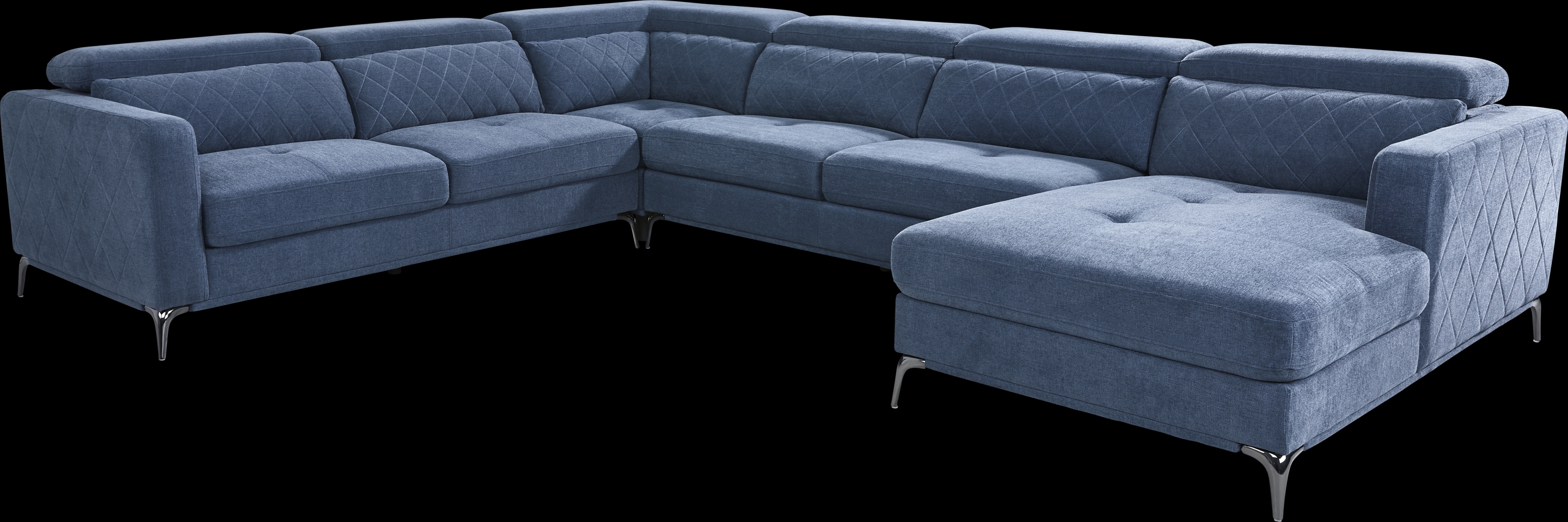 Via Sorrento Blue 4 Pc Sectional - Thumbnail - Image 1