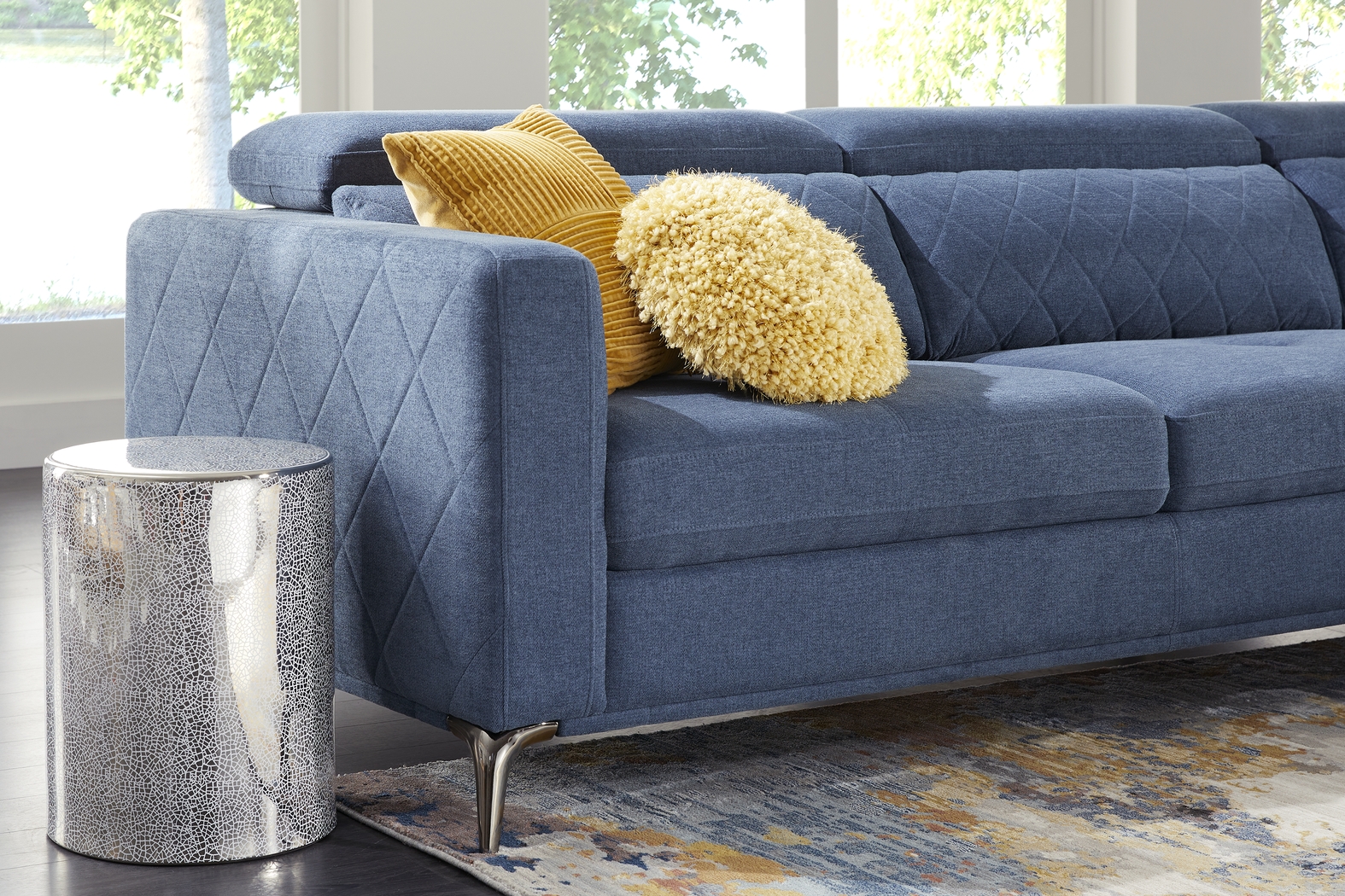 Via Sorrento Blue 4 Pc Sectional - Thumbnail - Image 4