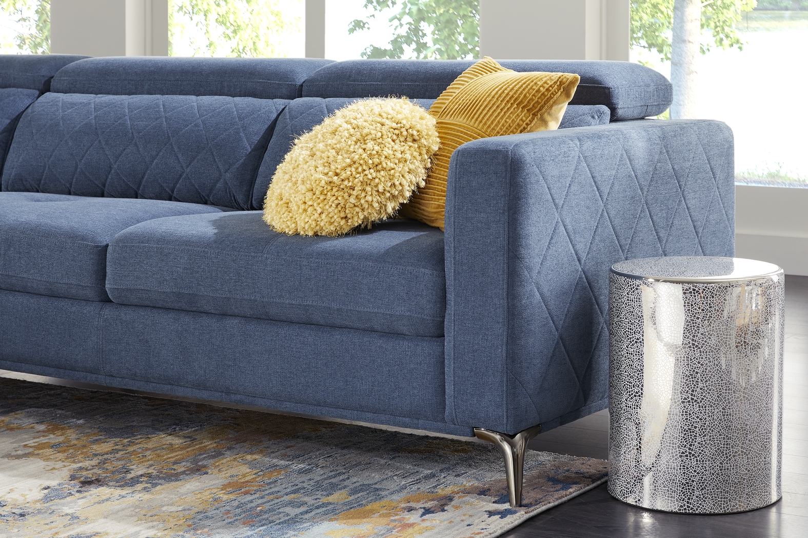 Via Sorrento Blue 4 Pc Sectional - Thumbnail - Image 4