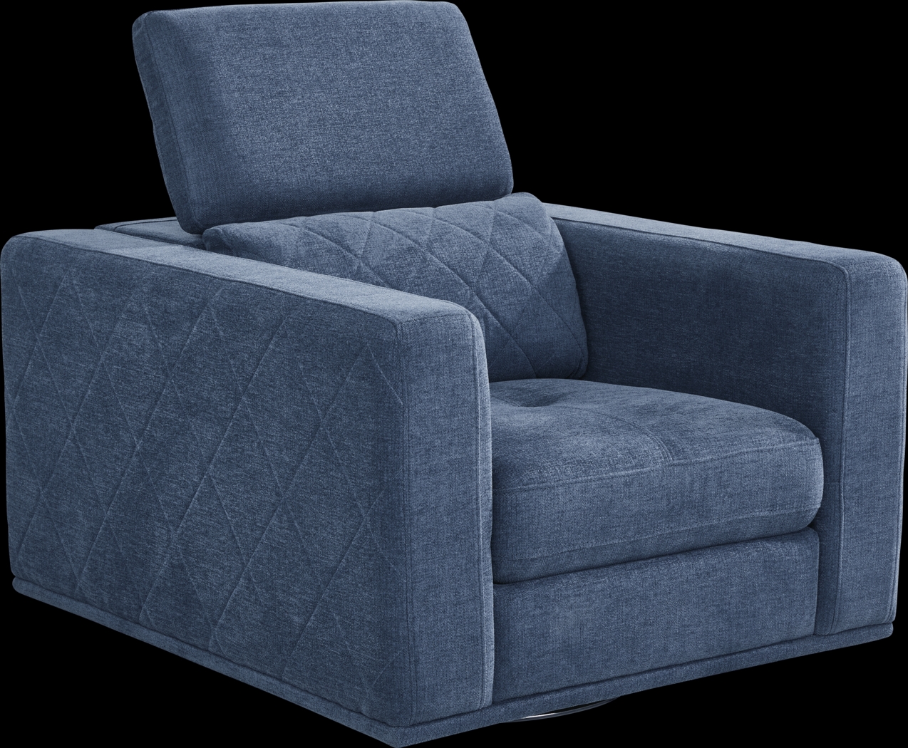 Via Sorrento Blue Swivel Chair - Thumbnail - Image 3