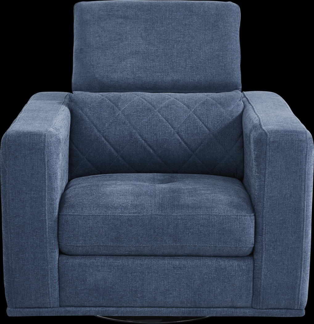 Via Sorrento Blue Swivel Chair - Thumbnail - Image 4