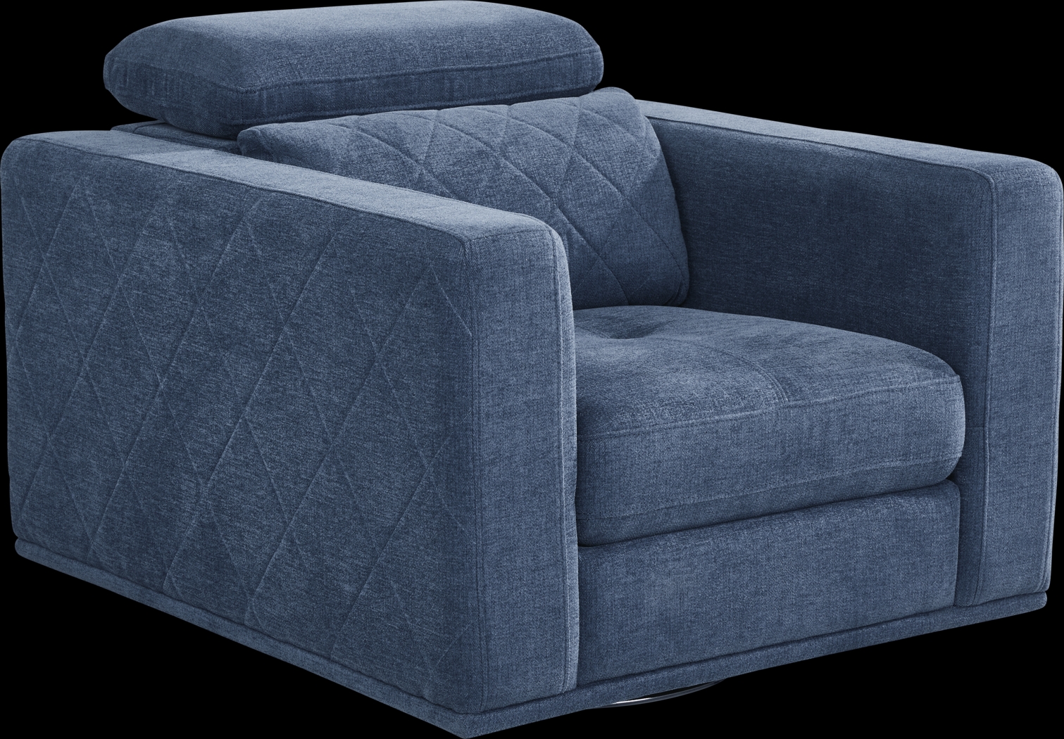 Via Sorrento Blue Swivel Chair - Thumbnail - Image 1