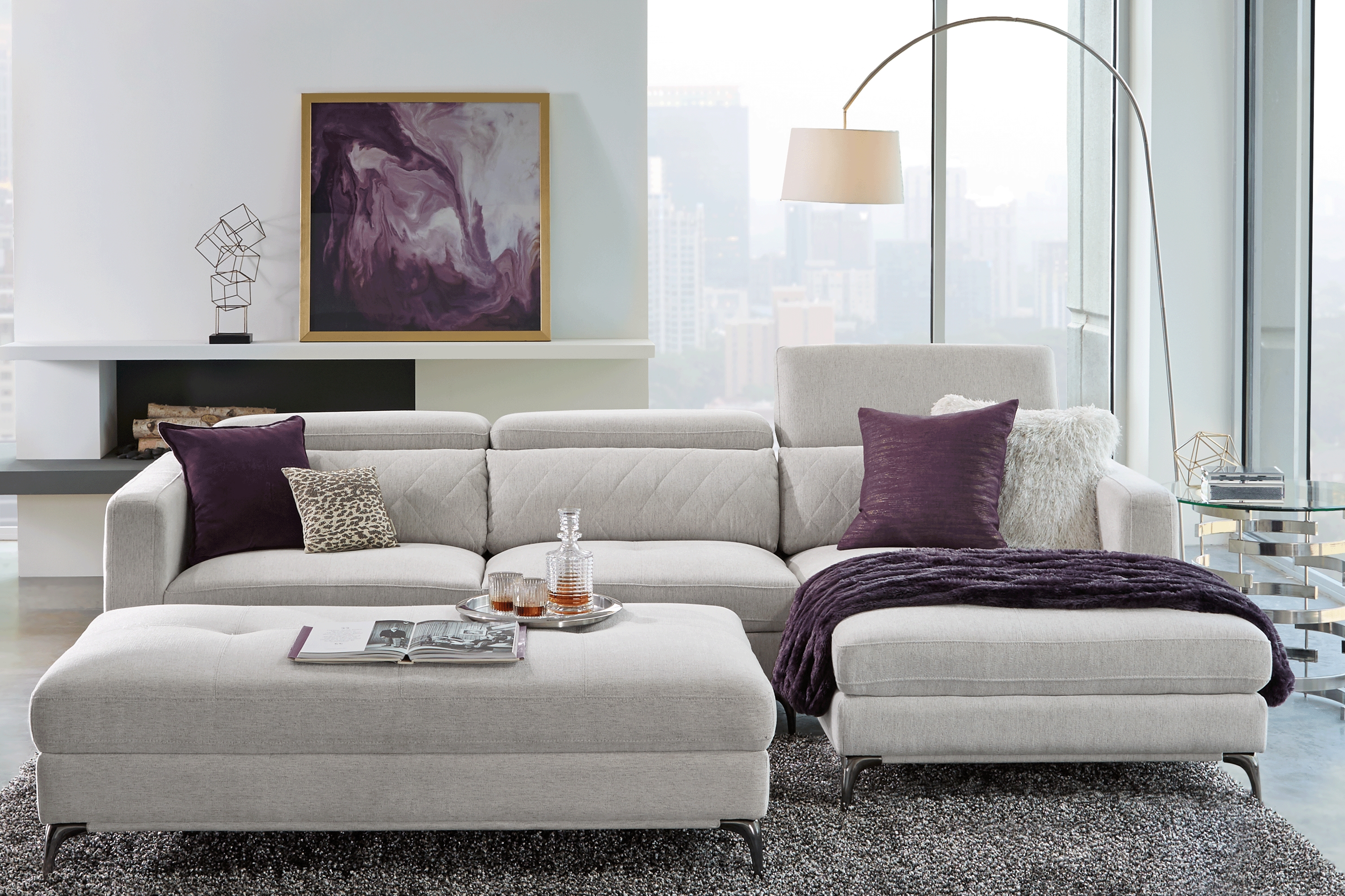 Via Sorrento Dove 2 Pc Sectional - Thumbnail - Image 2