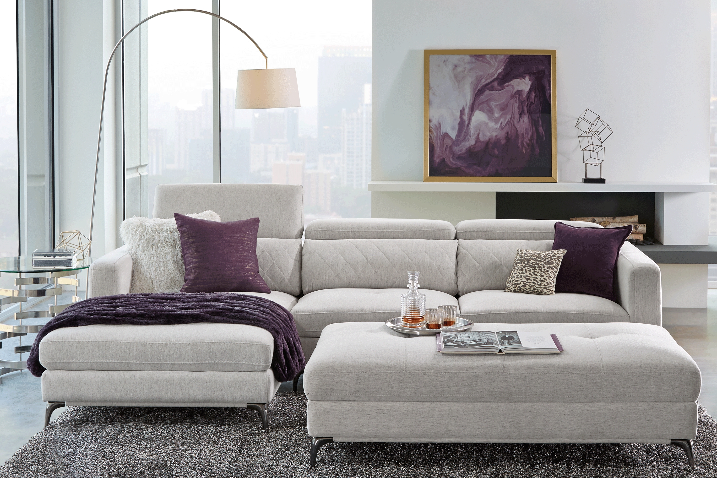 Via Sorrento Dove 2 Pc Sectional - Thumbnail - Image 2