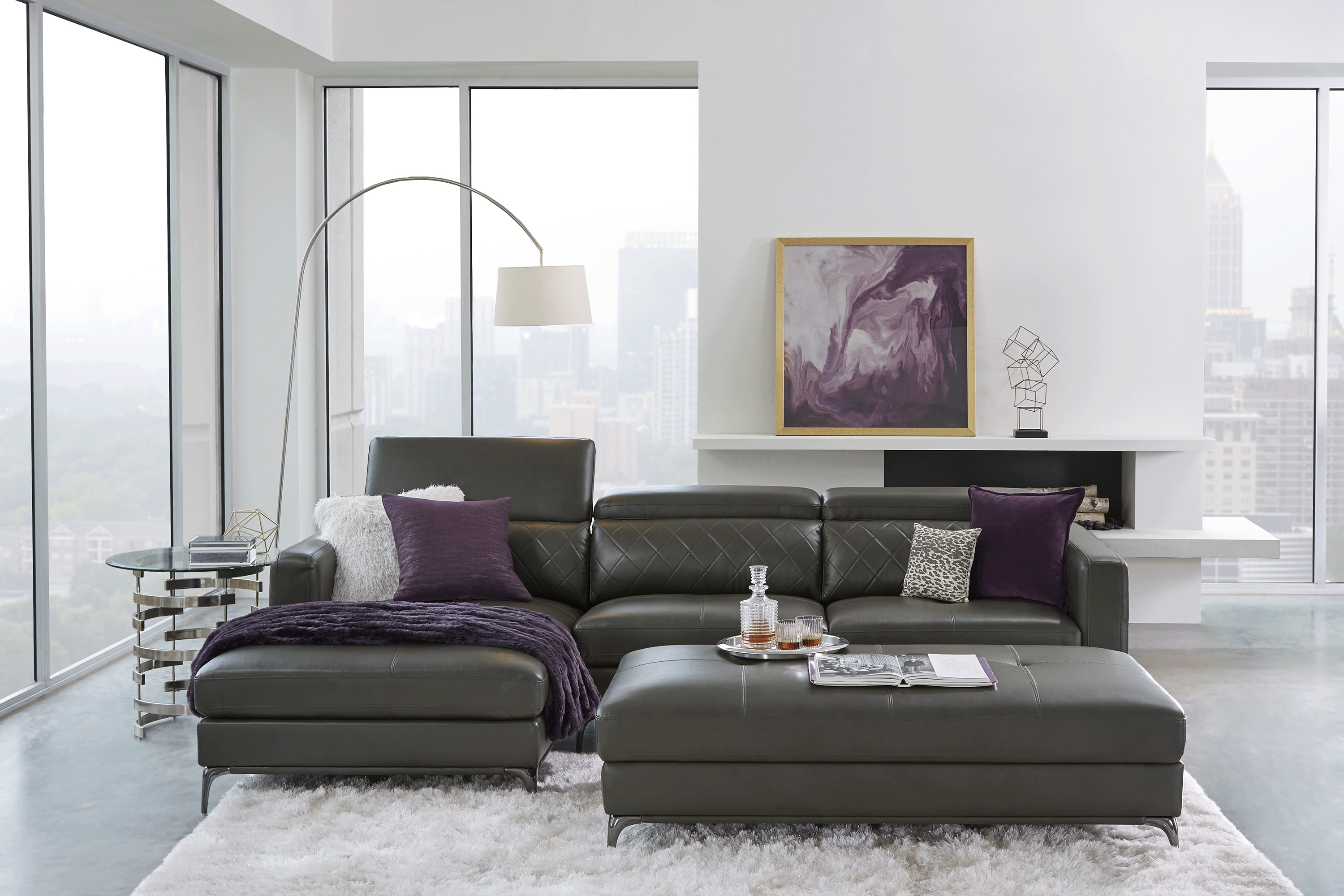 Via Sorrento Granite 5 Pc Sectional Living Room - Thumbnail - Image 1