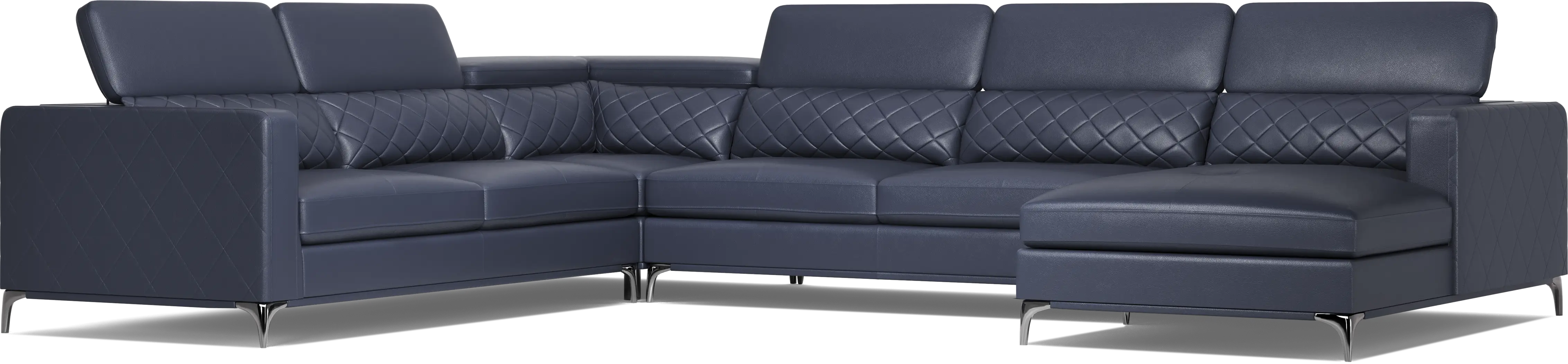 Via Sorrento Navy 7 Pc Sectional Living Room - Thumbnail - Image 7