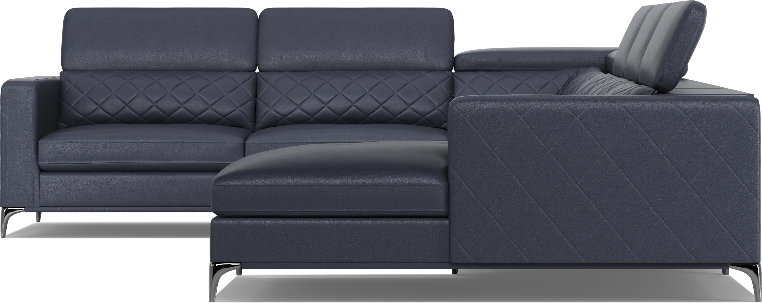 Via Sorrento Navy 7 Pc Sectional Living Room - Thumbnail - Image 8
