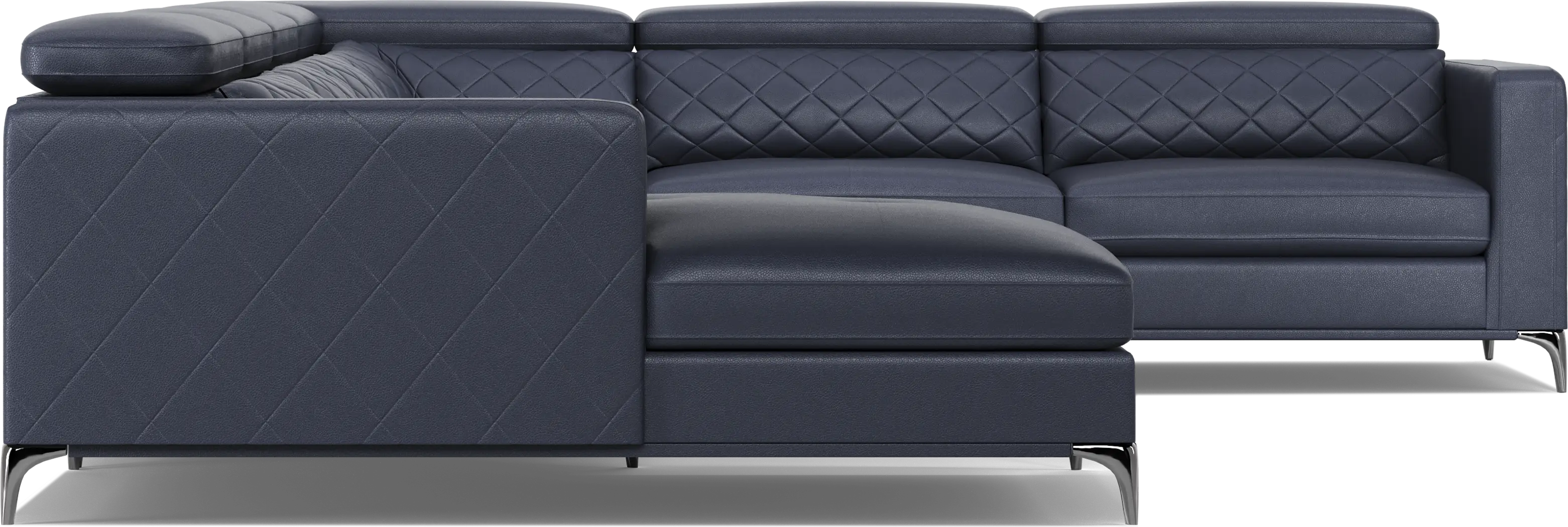 Via Sorrento Navy 4 Pc Sectional - Image 6